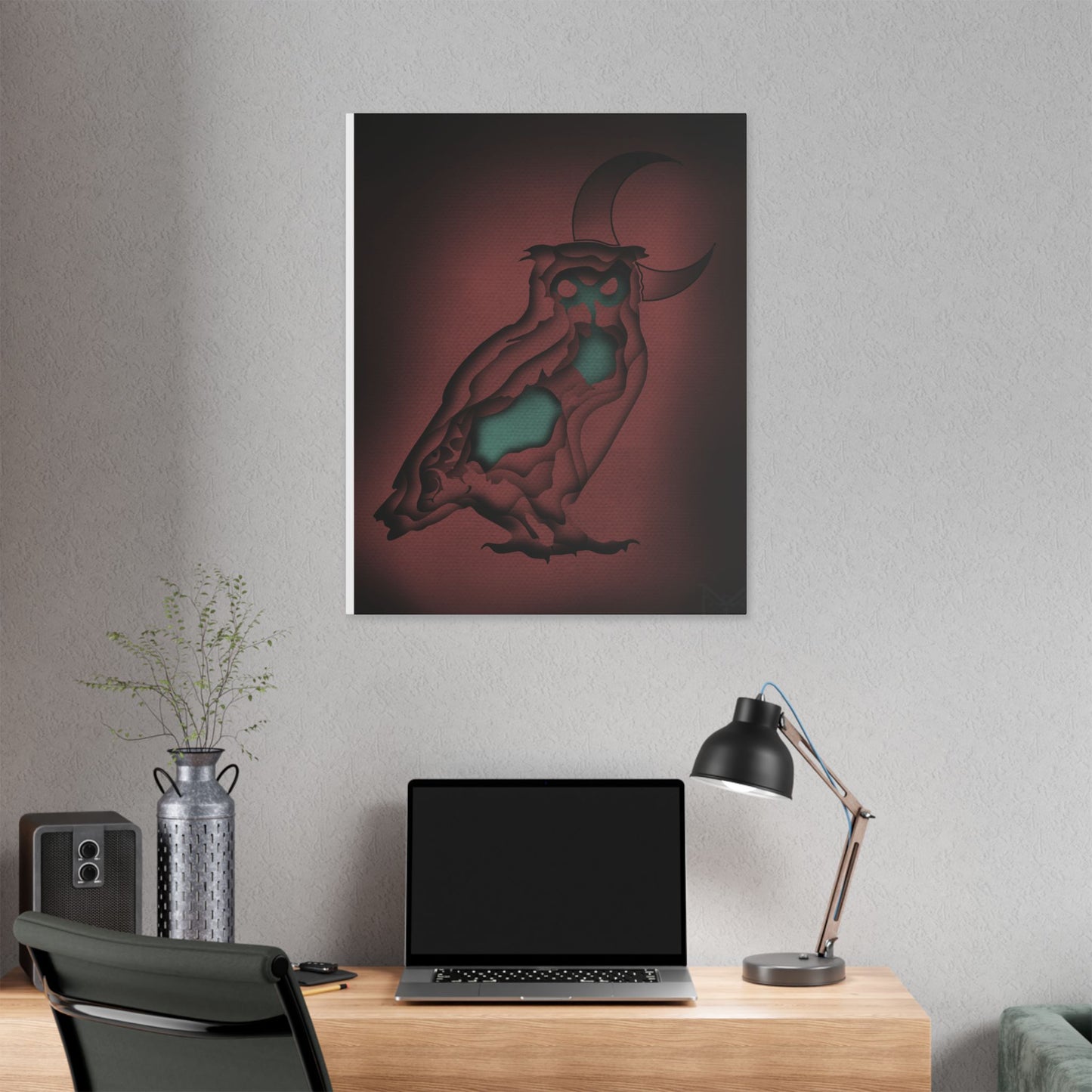 “OwlAsis” Canvas Art - Unique Wall Decor for Nature Lovers