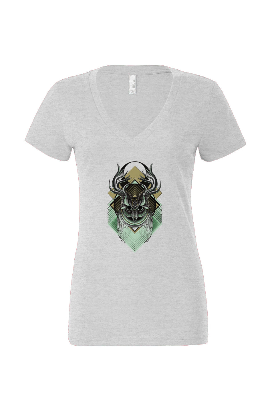 Women’s Jersey Deep V-Neck Tee “Materialeyez”