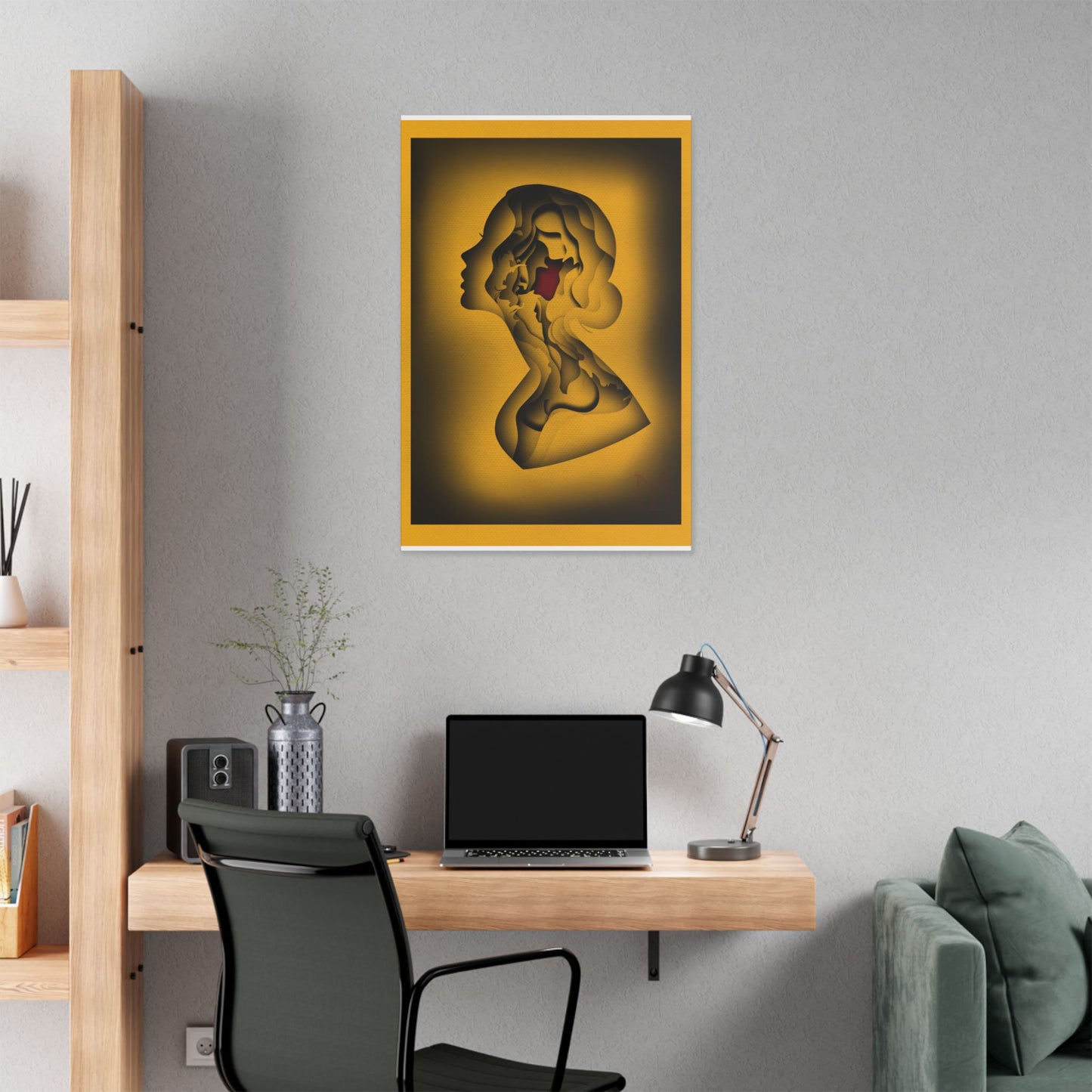 Abstract Silhouette Stretched Canvas Art “EnTernal”