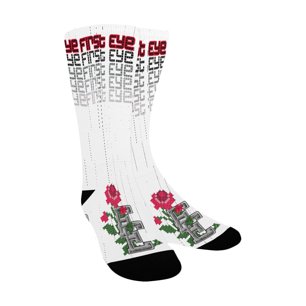 X Stitch FE Rose Women's Custom Socks