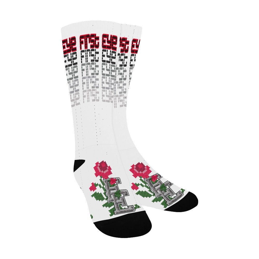 X Stitch FE Rose Men's Custom Socks