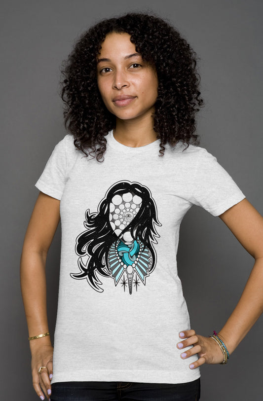 womens heather t shirt “Galactic;she”