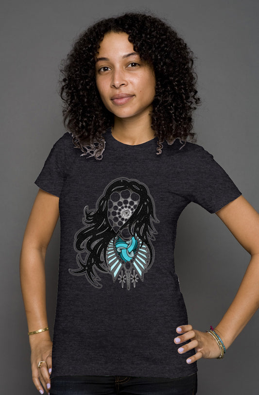 womens heather t shirt “Galactic;she”