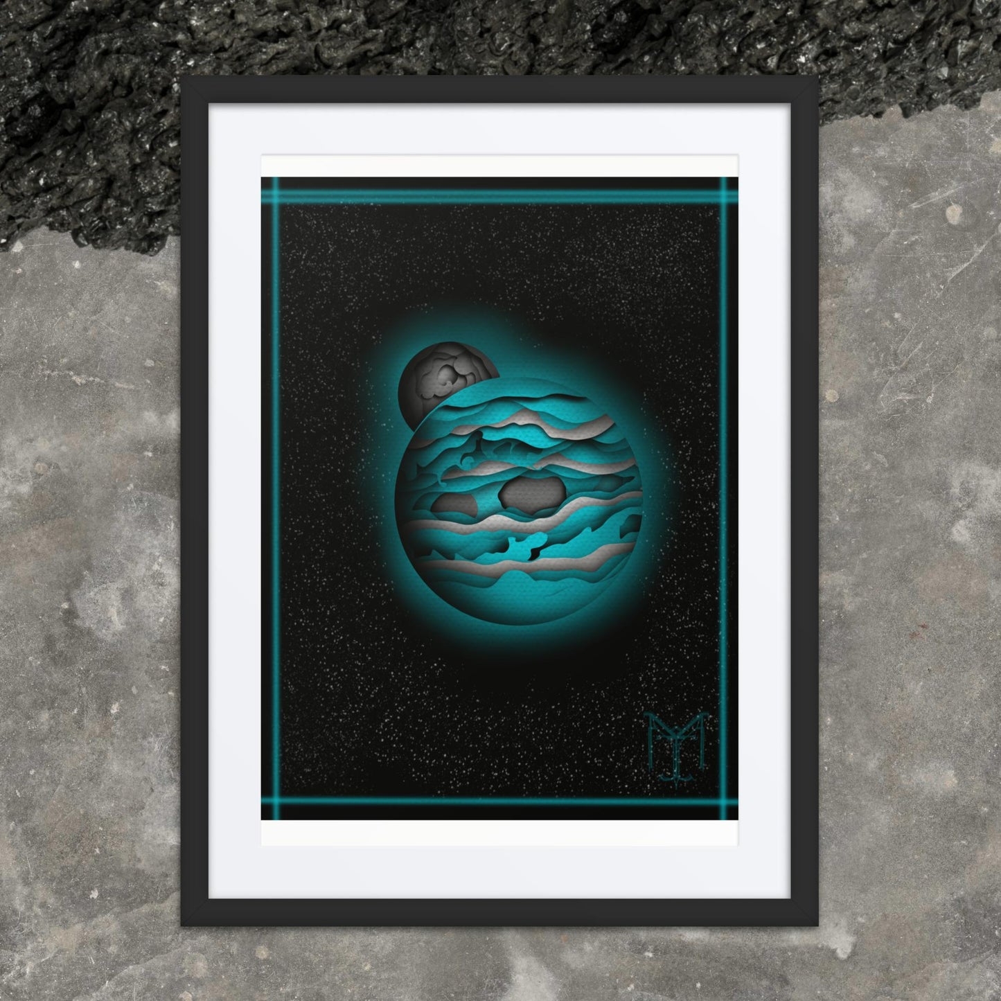 Framed poster “Shadowsphere”